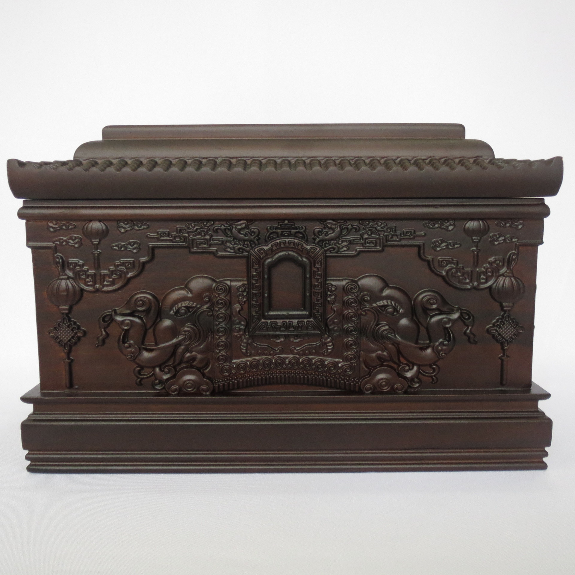 厂家直销 38吉祥如意 精品黑檀木骨灰盒 15年匠心品质 特价优惠