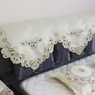 2019床头布盖布欧式布艺防尘现代简约靠背床头卧室搭布盖布床新品