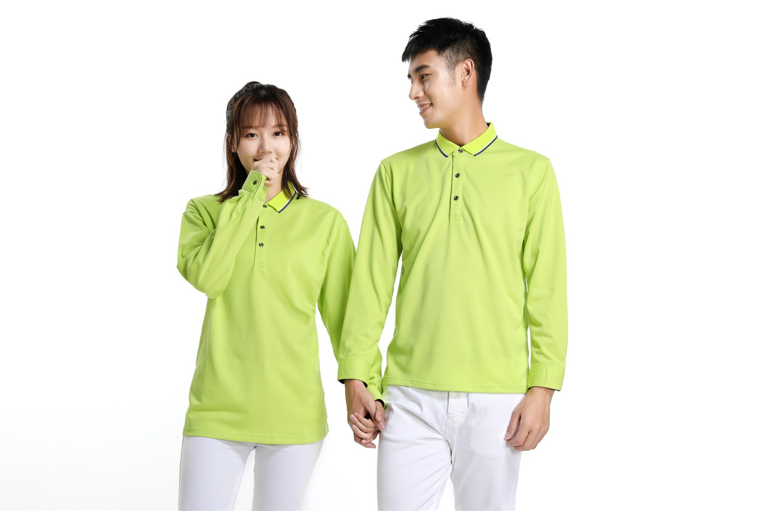 高档工作服定制团建体恤长袖polo衫印logo广告衫团体班服现货批发