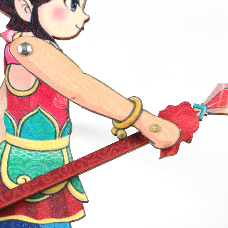 手动木质皮影 西游记哪吒动感皮影 儿童地摊玩具木偶皮影工艺品