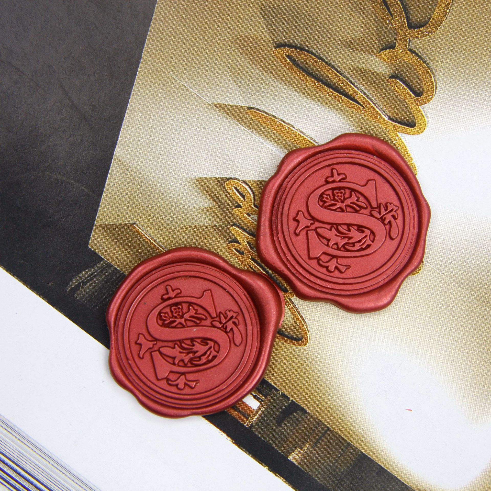 婚庆蜡片酒瓶封口蜡片 信封封口火漆蜡标 现成蜡标 来图定制打样