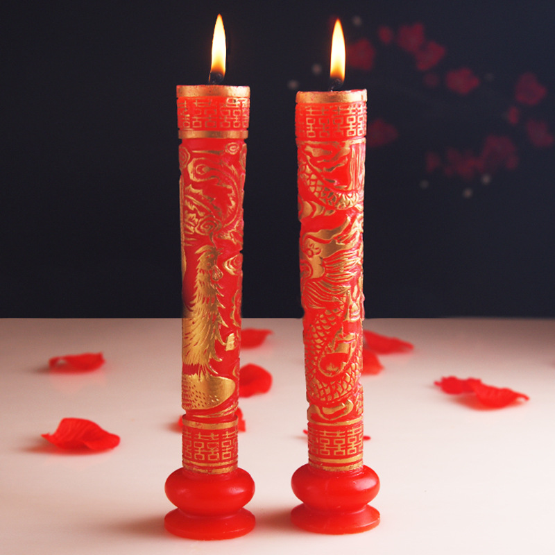 婚庆用品结婚龙凤蜡烛婚房布置装饰红烛中式婚礼洞房蜡烛
