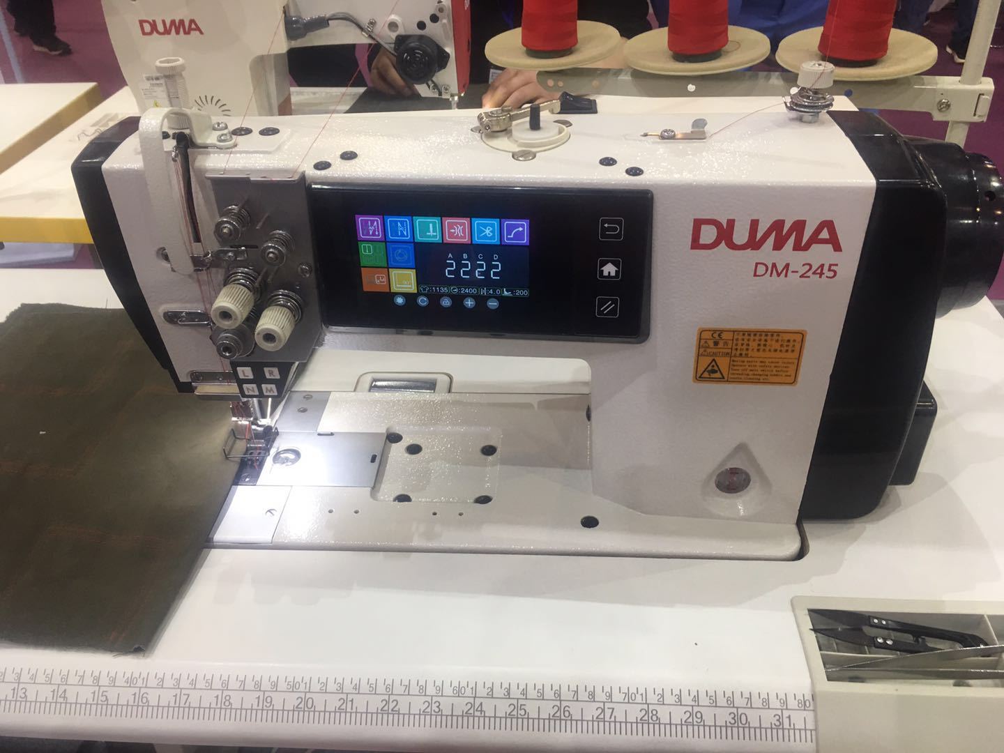 供应全新杜马双针车 dm-245双针智能角缝平缝机 工业缝纫机
