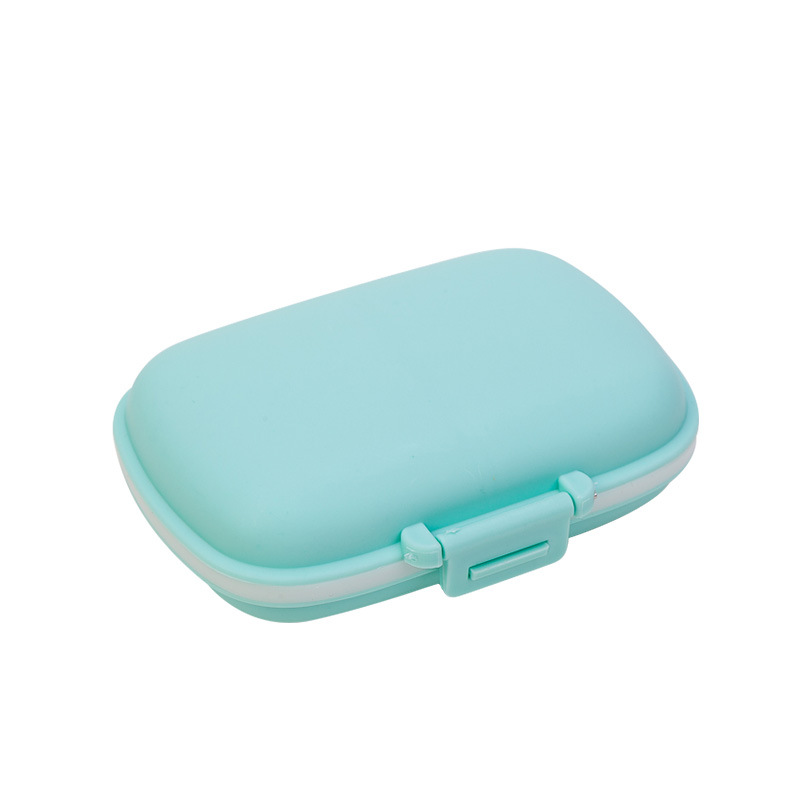 8-Grid Double-Layer Seal Ring Wheat Pill Box Portable Hay Medicine Storage Box Mini Portable Plastic Medicine Box