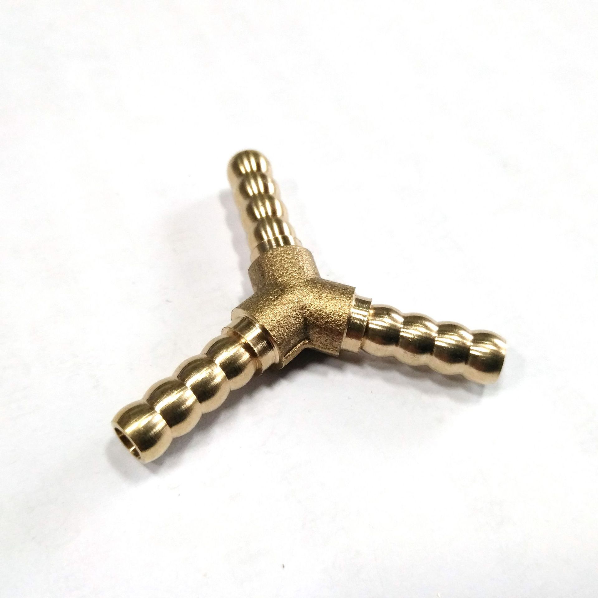 厂家直销 多规格黄铜气管三叉软管接头 8mm12mm等径异径人字三通