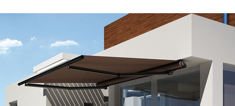 进口电动遮阳棚电动伸缩雨棚阳台全盒灯带照明别墅定制遮阳篷定金