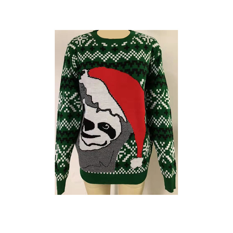 Export Men's and Women's Christmas Sweaters Sweater Snowflake Jacquard Christmas Sweater Sweater Customization