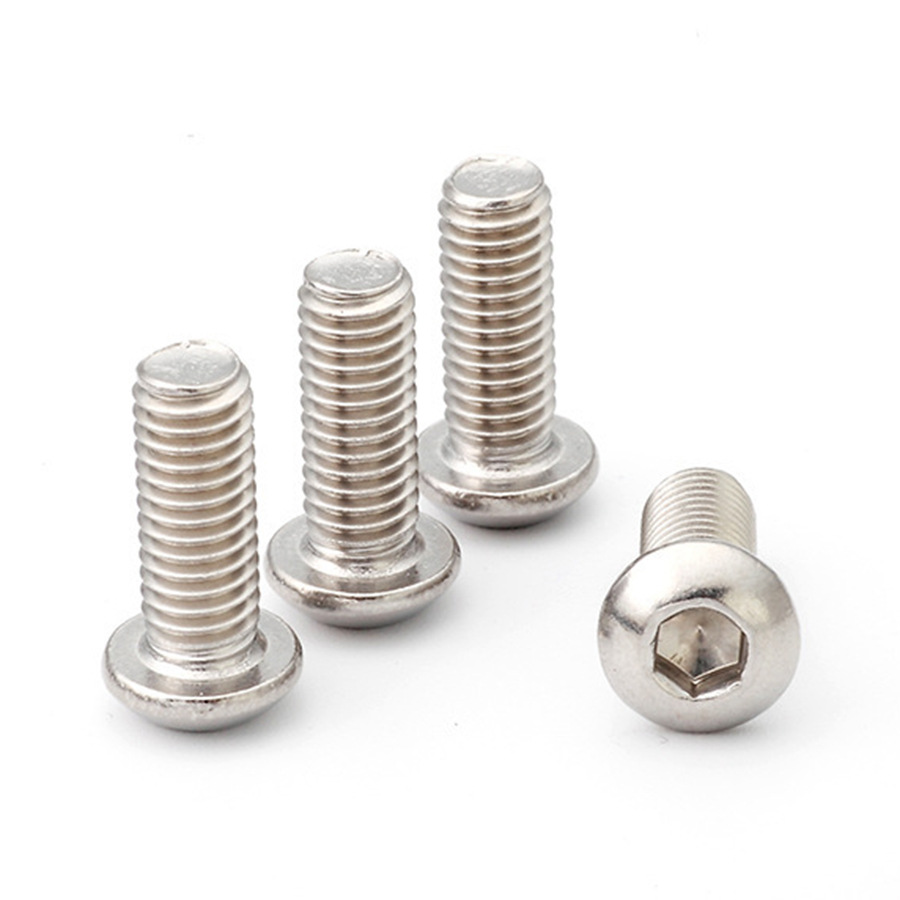 304不锈钢半圆头内六角螺丝 盘头内六角螺栓 蘑菇头螺钉iso7380