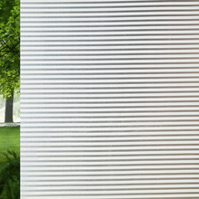 pvc自粘式玻璃贴膜磨砂窗花贴纸半透明条纹办公室隔断腰线窗户贴