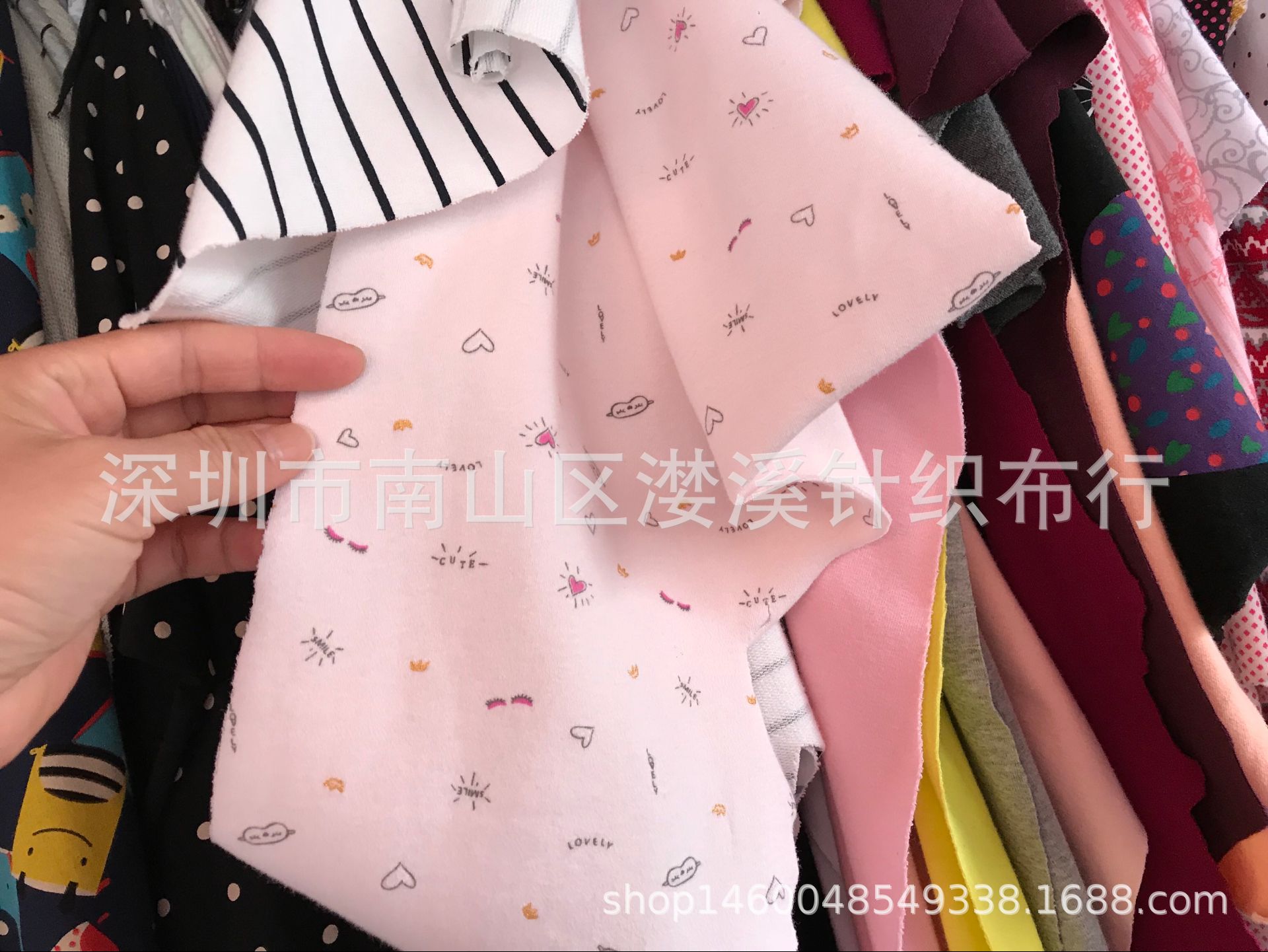 羊毛拉架舒绒莱卡秋季全棉t恤打底衫针织面料 纯棉双面氨纶汗布