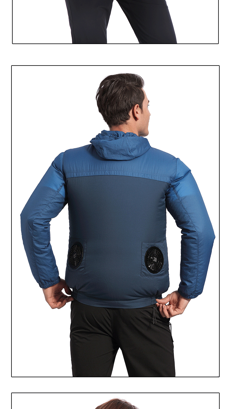 夏季降温空调衣服带风扇的衣服工人工地工作服