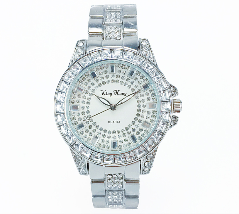 新款跨境电商外贸满天星满钻手表大表盘diamond手表现货