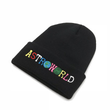 速卖通亚马逊热销彩色字母ASTROWORLD秋冬时尚潮流情侣毛线帽批发