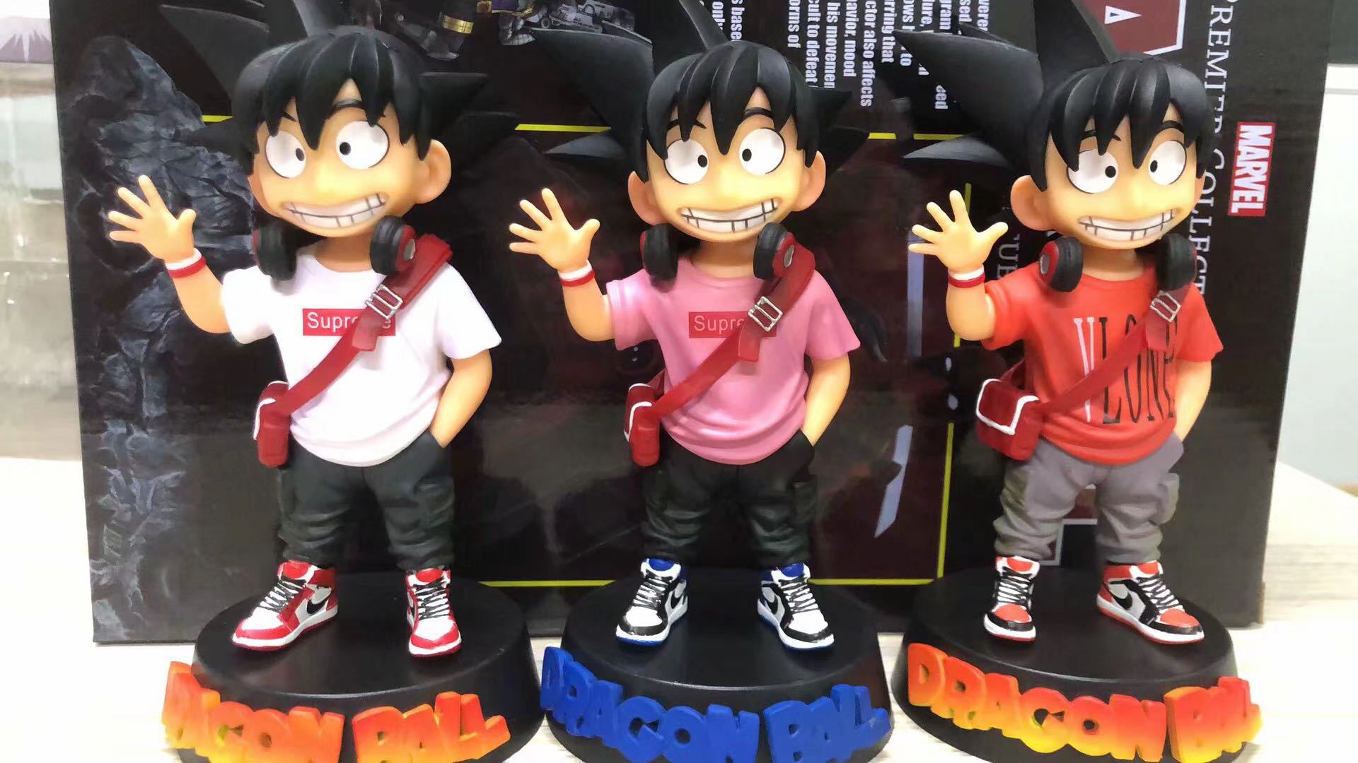 动漫 七龙珠 潮牌悟空 笑脸悟空 孙悟空 三款颜色可选 模型手办