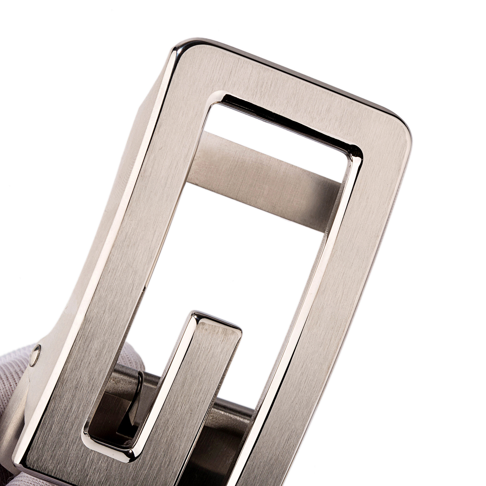 304不锈钢拉丝亮面自动扣男士皮带扣耐磨防过敏钢扣腰带头3.55cm