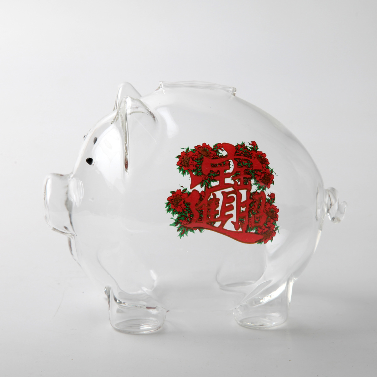 玻璃存钱罐 大猪存钱罐 创意礼品 爱意礼物 招财礼品