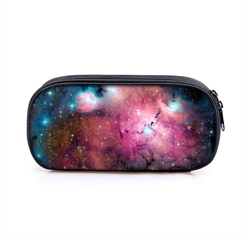 多功能大容量铅笔包文具袋星空笔袋涤纶耐磨防泼水学生笔袋
