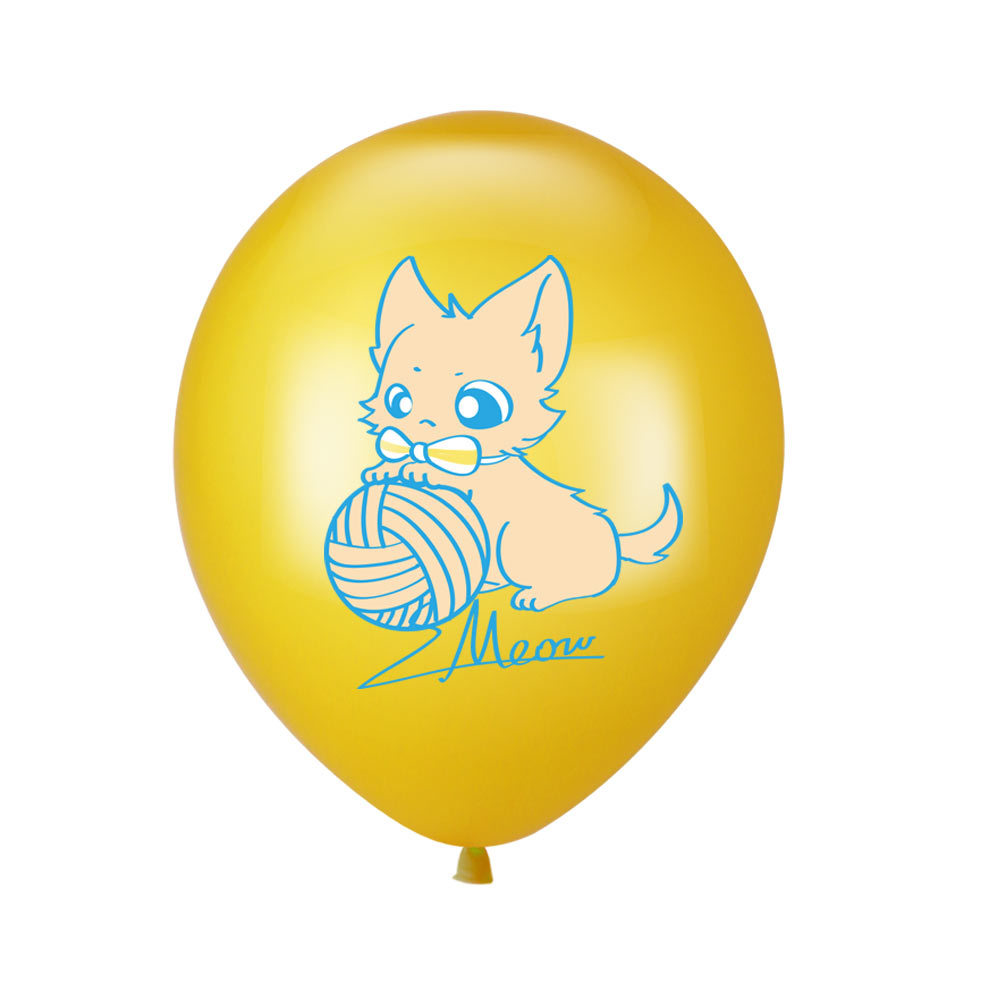 卡通猫咪 宠物生日乳胶气球 kitten party 宠物生日主题派对装饰
