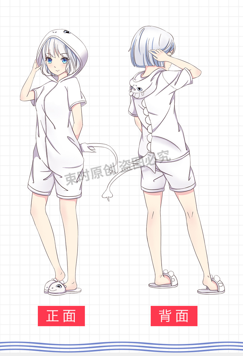 动漫卡通连体睡衣男女夏季棉短袖短袖短裤纯棉薄款睡衣家居服套装