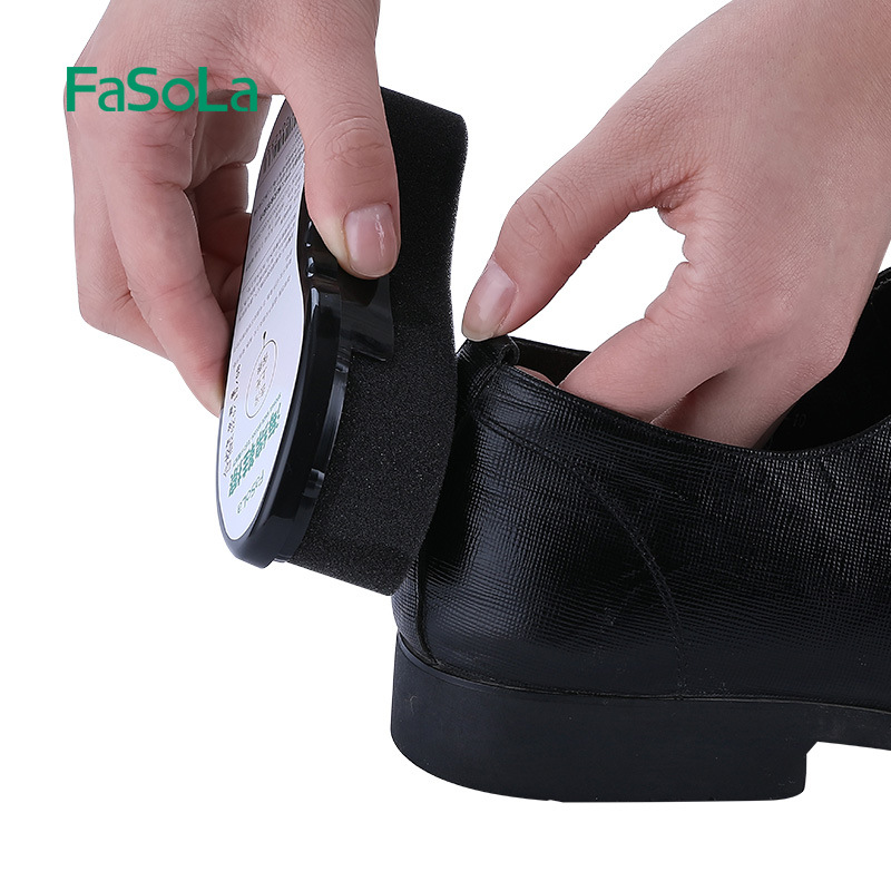 fasola双面皮鞋刷鞋油刷即亮无色鞋蜡刷子鞋油擦皮鞋海绵擦鞋工具