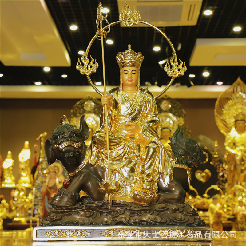 台湾全铜贴金95厘米地藏王佛像供奉家用地藏王菩萨地藏佛像摆件