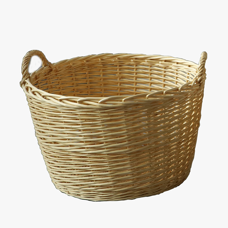 Oversized Wicker Storage Basket European Firewood Basket Linyi Wicker Factory Supply Laundry Basket
