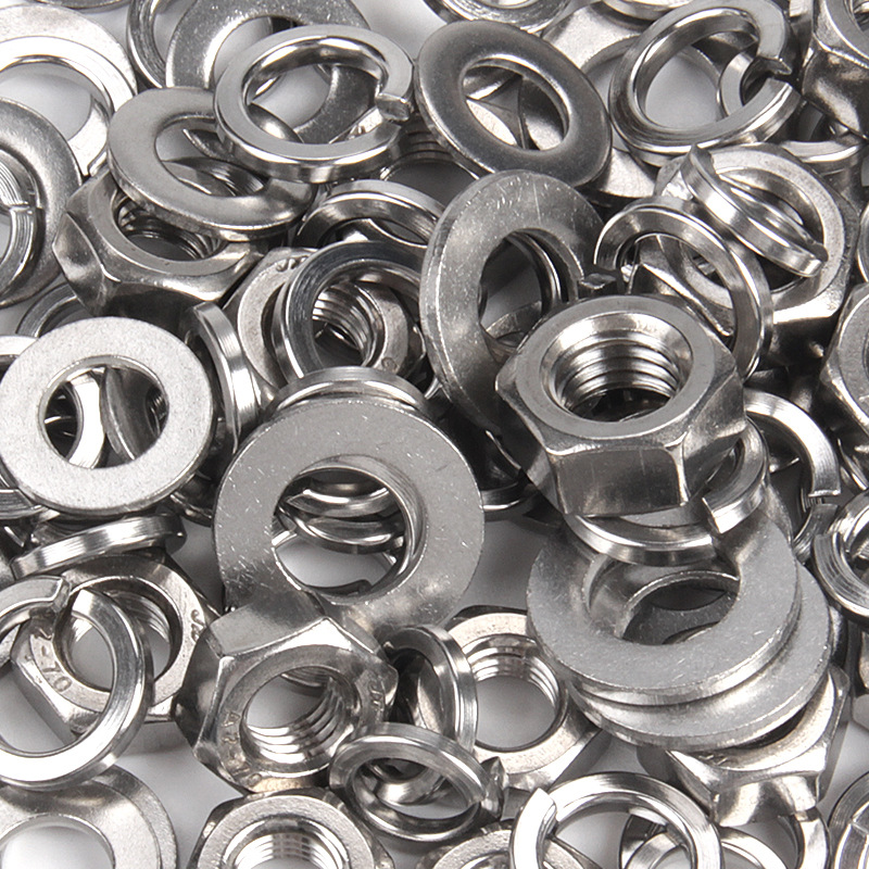 螺母垫片套装304不锈钢平弹垫华司介子螺帽组合大全m1.6m2m3m4m36