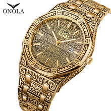 ONOLA跨境爆款手表男防水钢带经典名表时尚个性潮流商务男士手表
