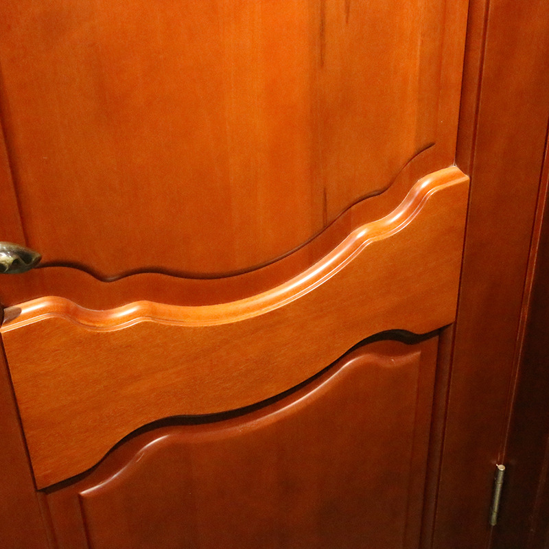 复合装板仿古实木门 简约中式烤漆门 批发花纹红胡桃卧室房间门