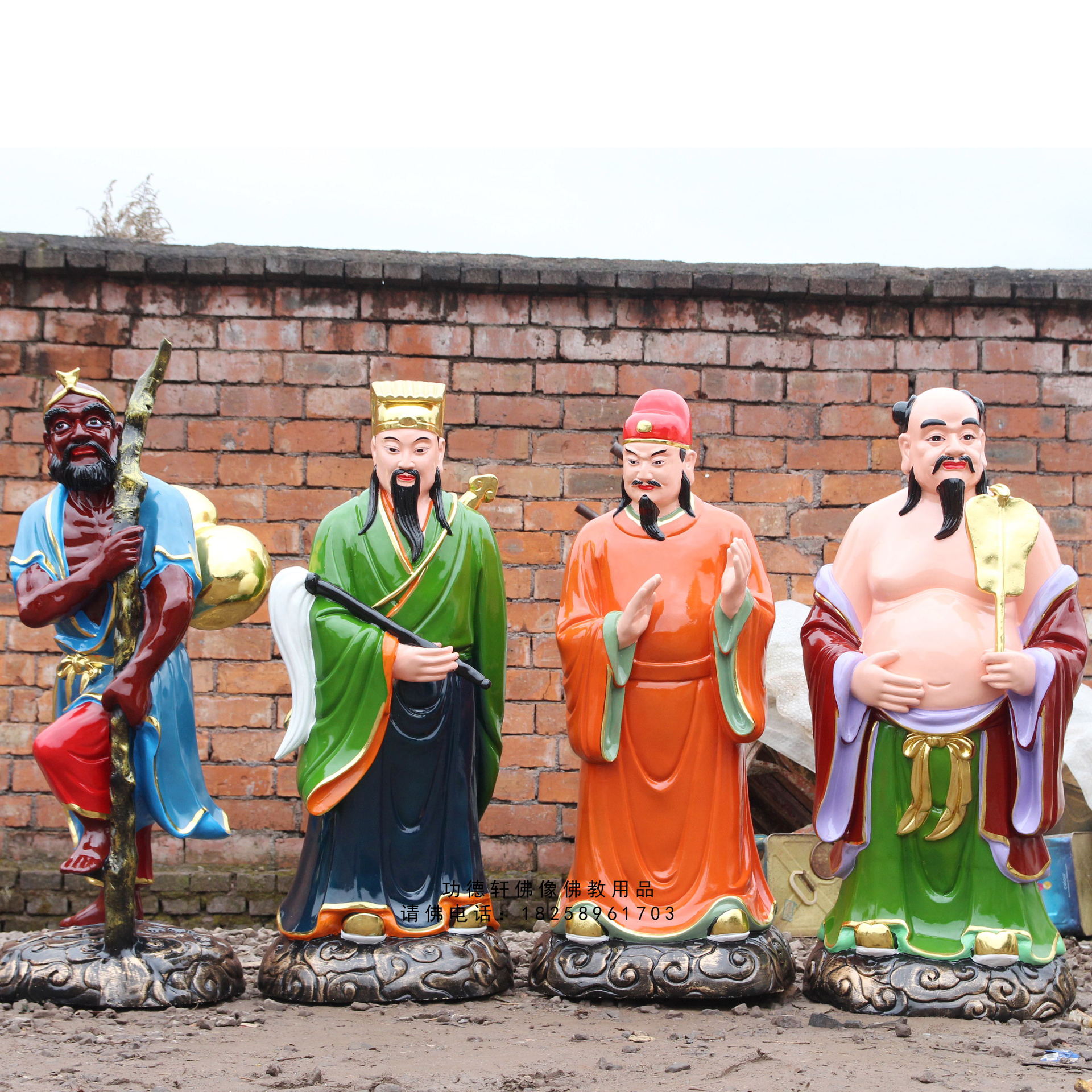 八仙过海神像1.1米铁拐李何仙姑吕洞宾树脂玻璃钢佛像神像
