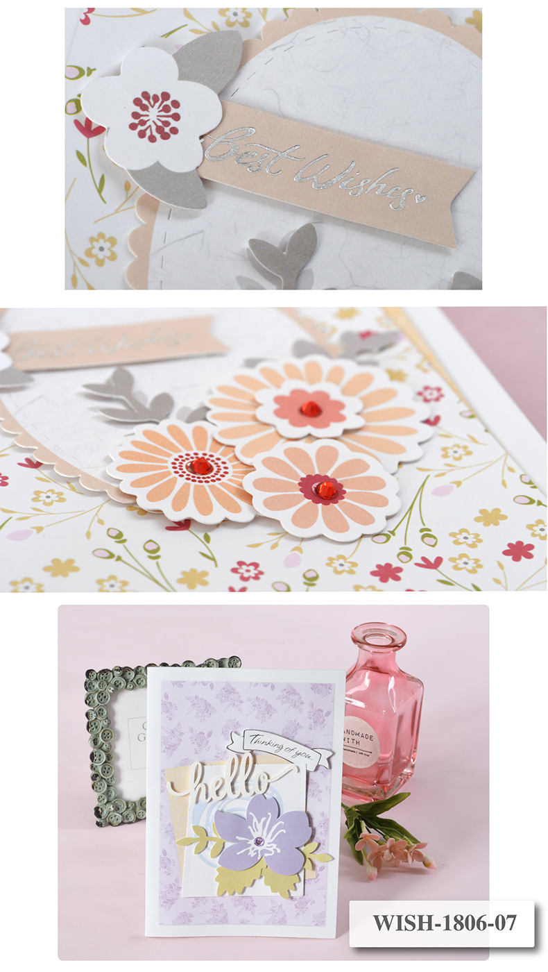 祝福卡片bestwishes结婚送行节日祝福贺卡卡片批发