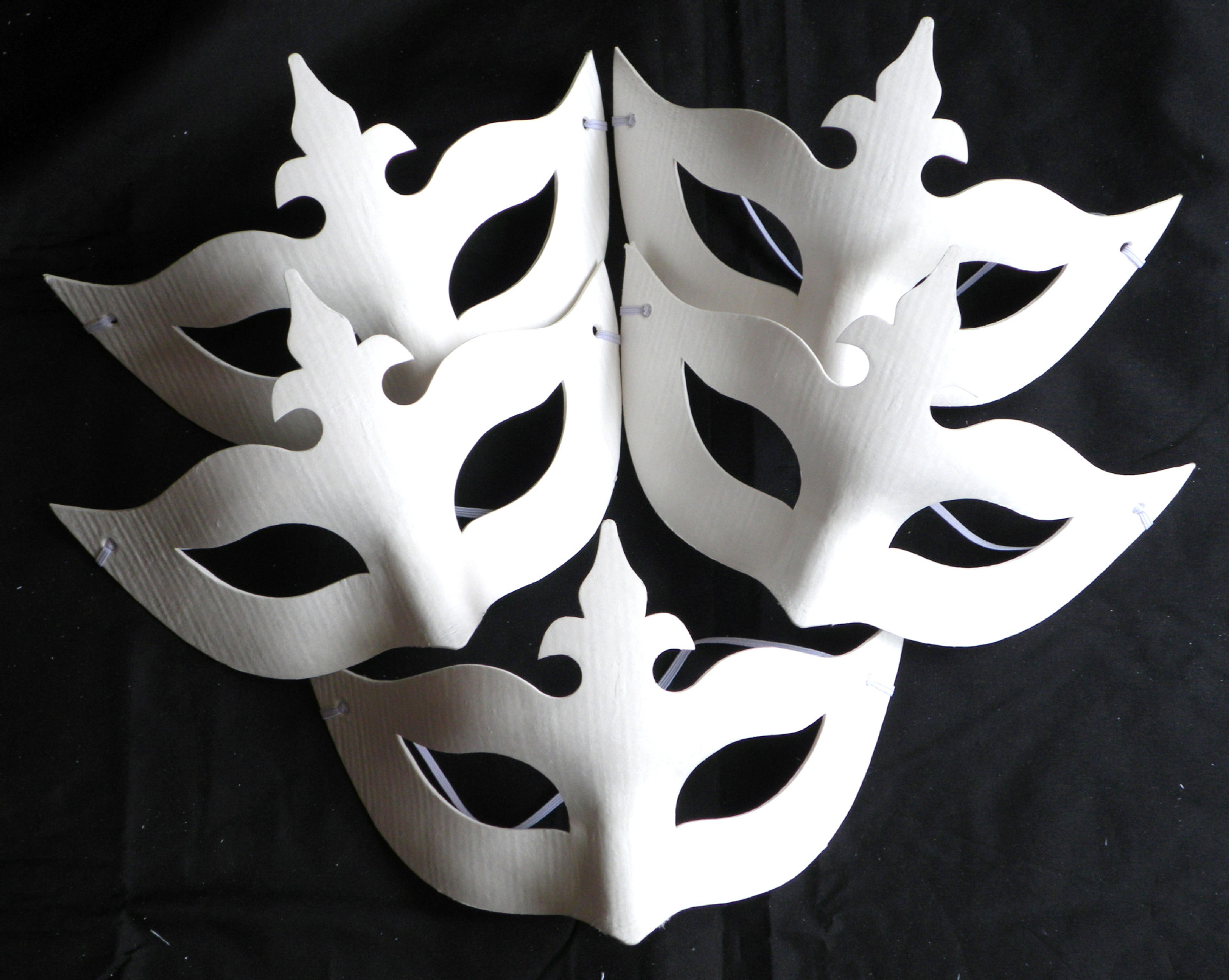 纸浆 白坯面具 自画面具 手绘面具 diy纯白 皇冠面具