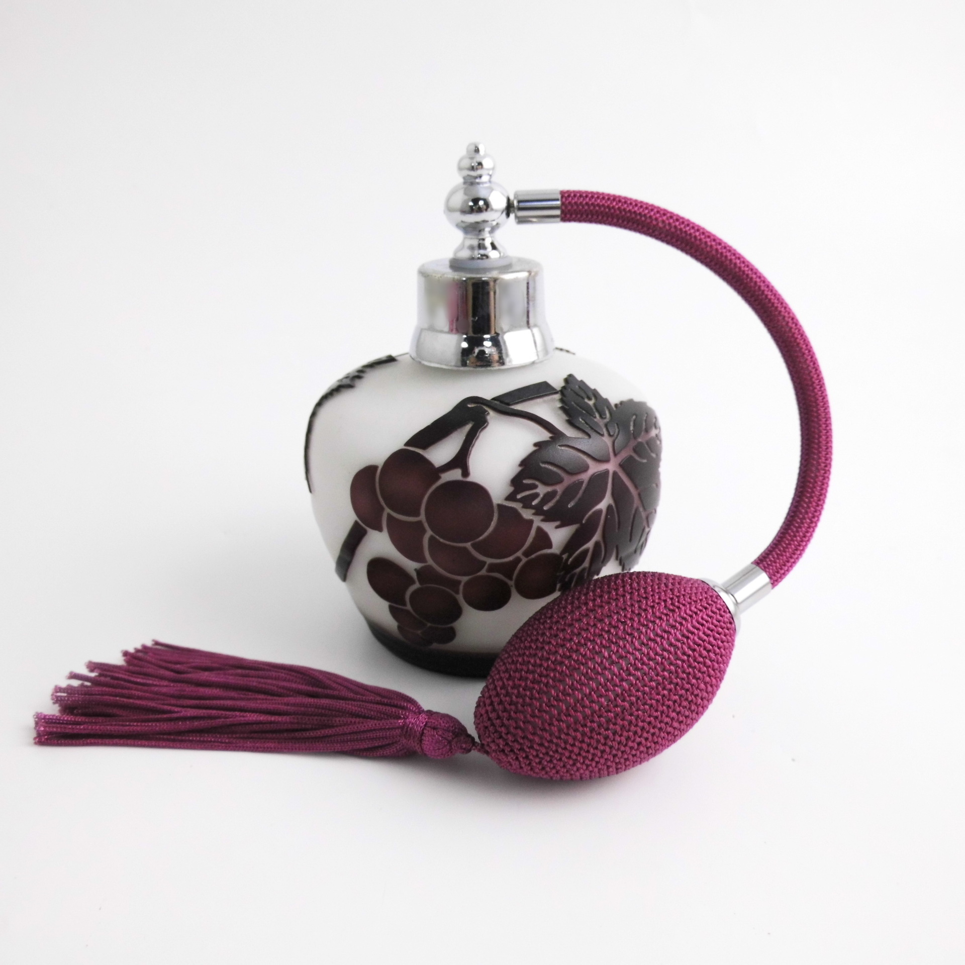 定制生产 2015欧美时尚复古香水瓶神秘紫花藤女士气囊喷头香水瓶