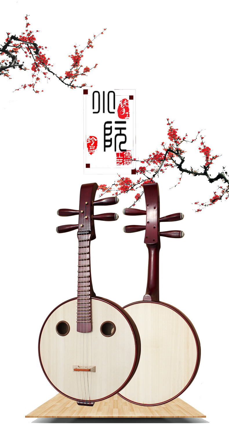 新品厂家直销高档硬木高音小阮初学演奏教学铜品乐器小阮送盒子