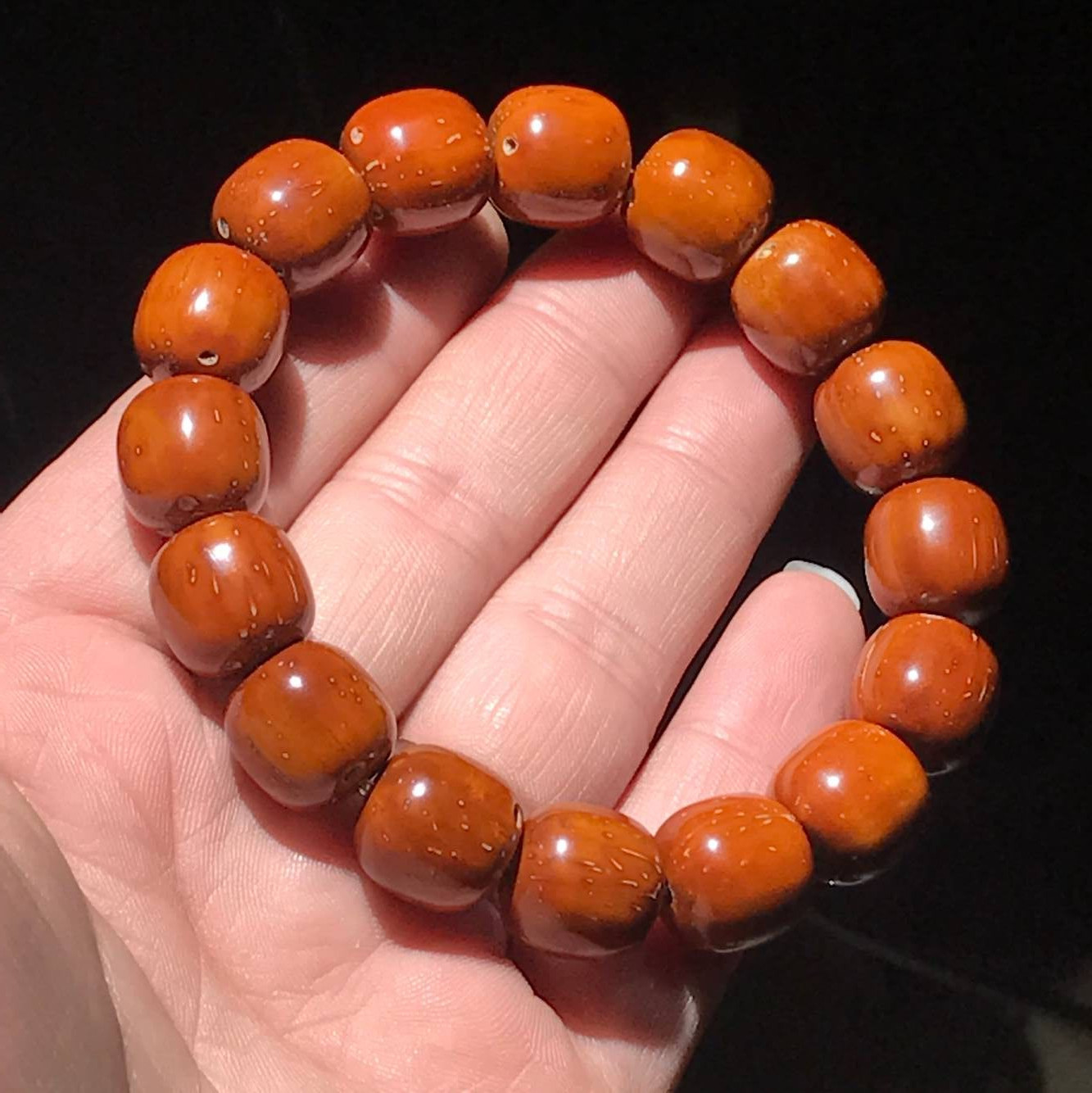 紫金鼠正桶 老桶型手串 招财鼠手串