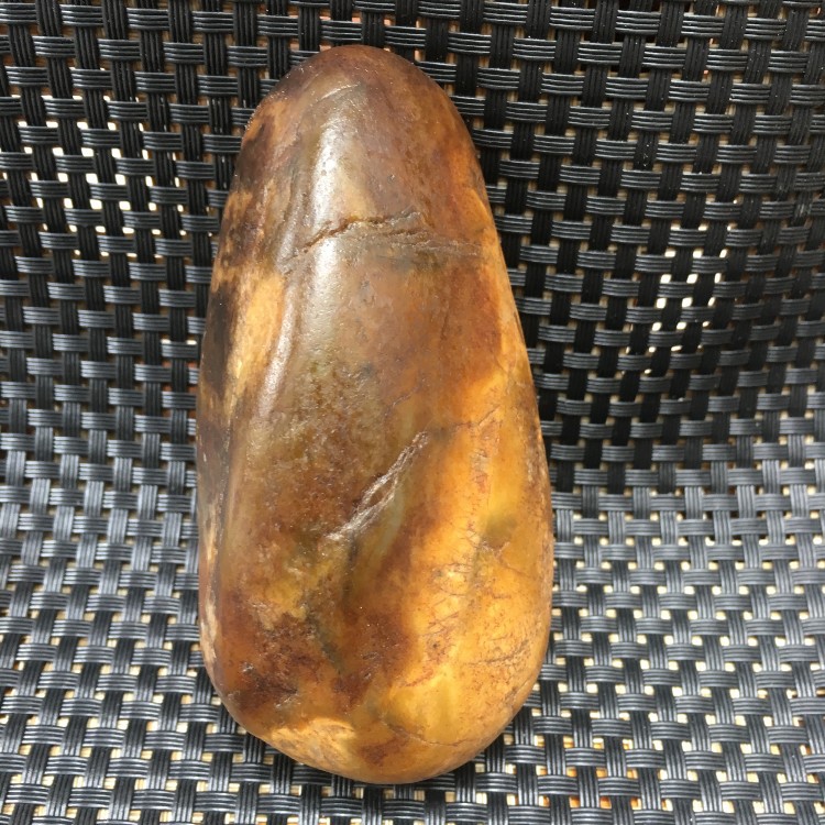 天然新疆和田玉黄沁老熟黄油皮石包玉籽料原石玉器礼品把件