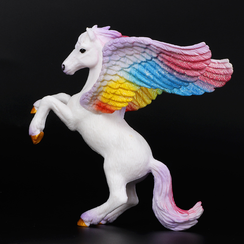 跨境仿真模型神话动物 飞马模型 独角兽 圣兽 马儿玩具摆件礼物