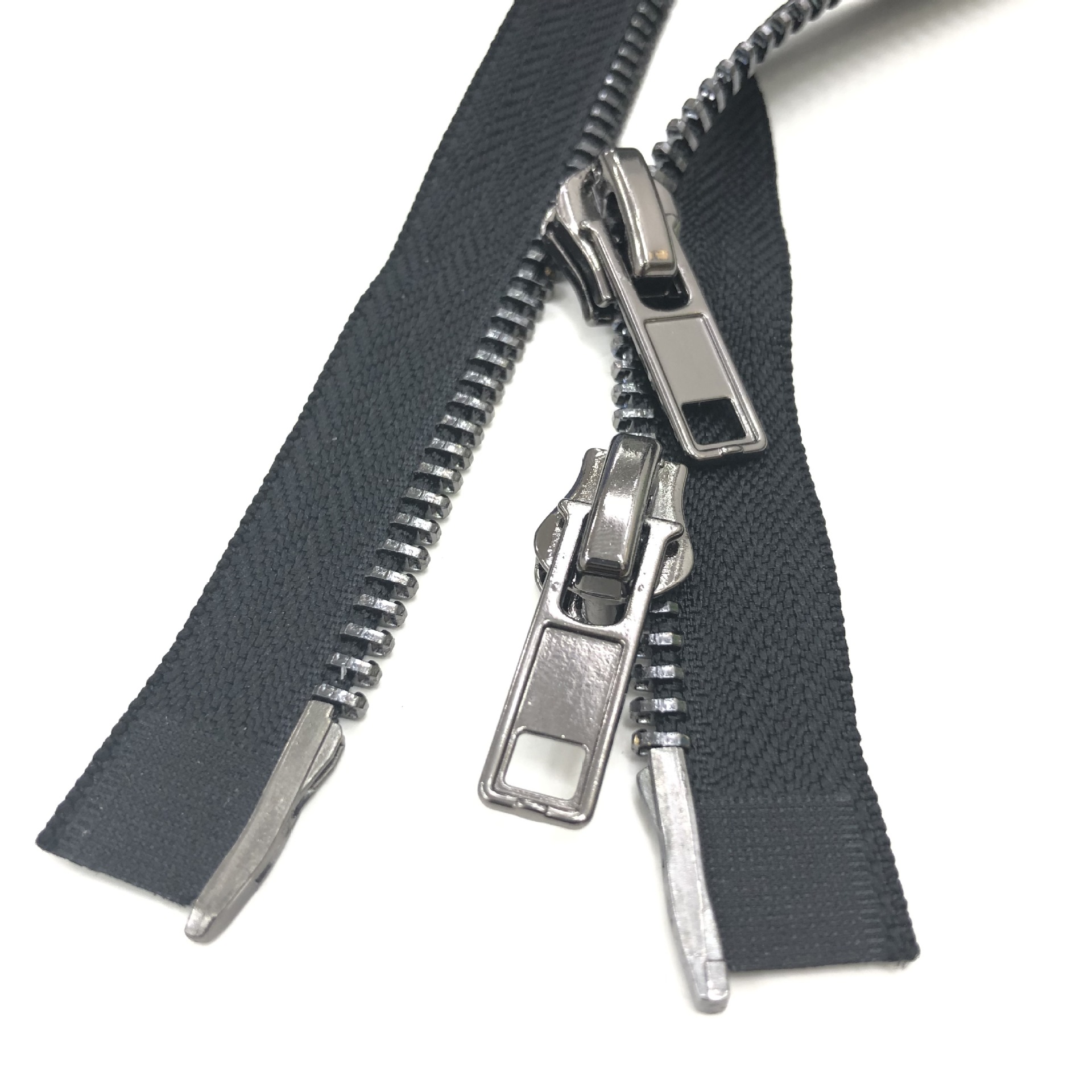 8#金属拉链厂家双头双开尾厚织带服装羽绒服夹克长款外套前中拉链