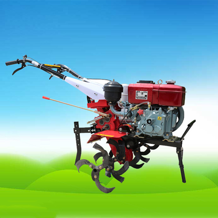 手扶微耕耕地翻土机 农用耕田旋耕设备 小型多功能土地整理机