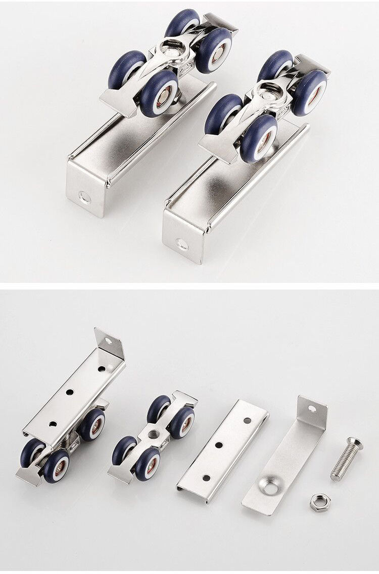 不锈钢木门吊轮滑轮推拉门吊滑轮移门吊门轮吊轨道滑轮小号4轮