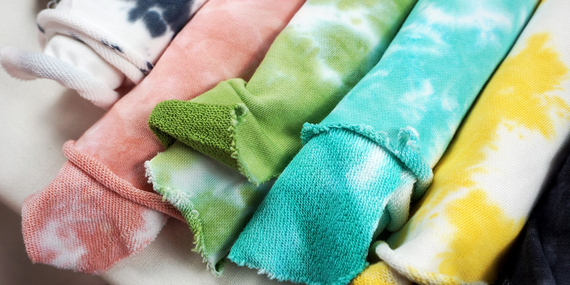 纯棉卫衣面料 针织扎染 运动面料 扎染面料 全棉320克毛圈布