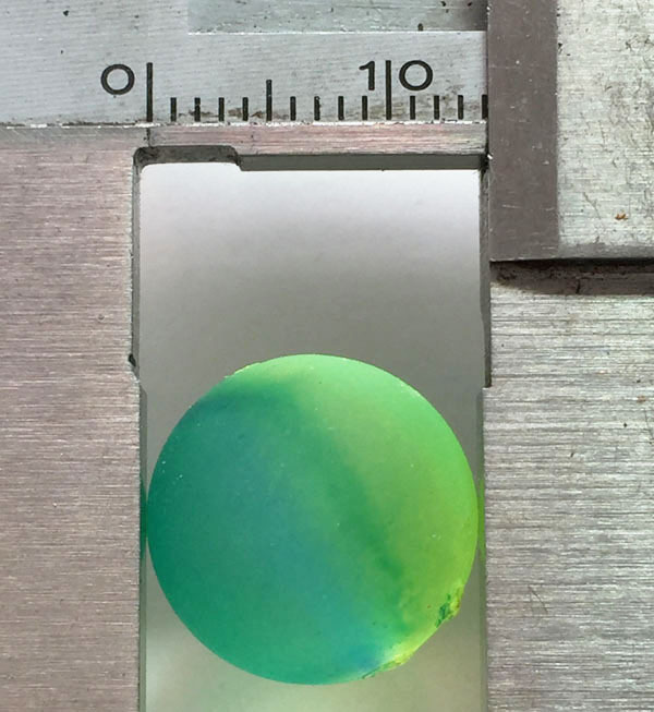 14mm 1347#渐变双色磨砂效果树脂橡皮珠