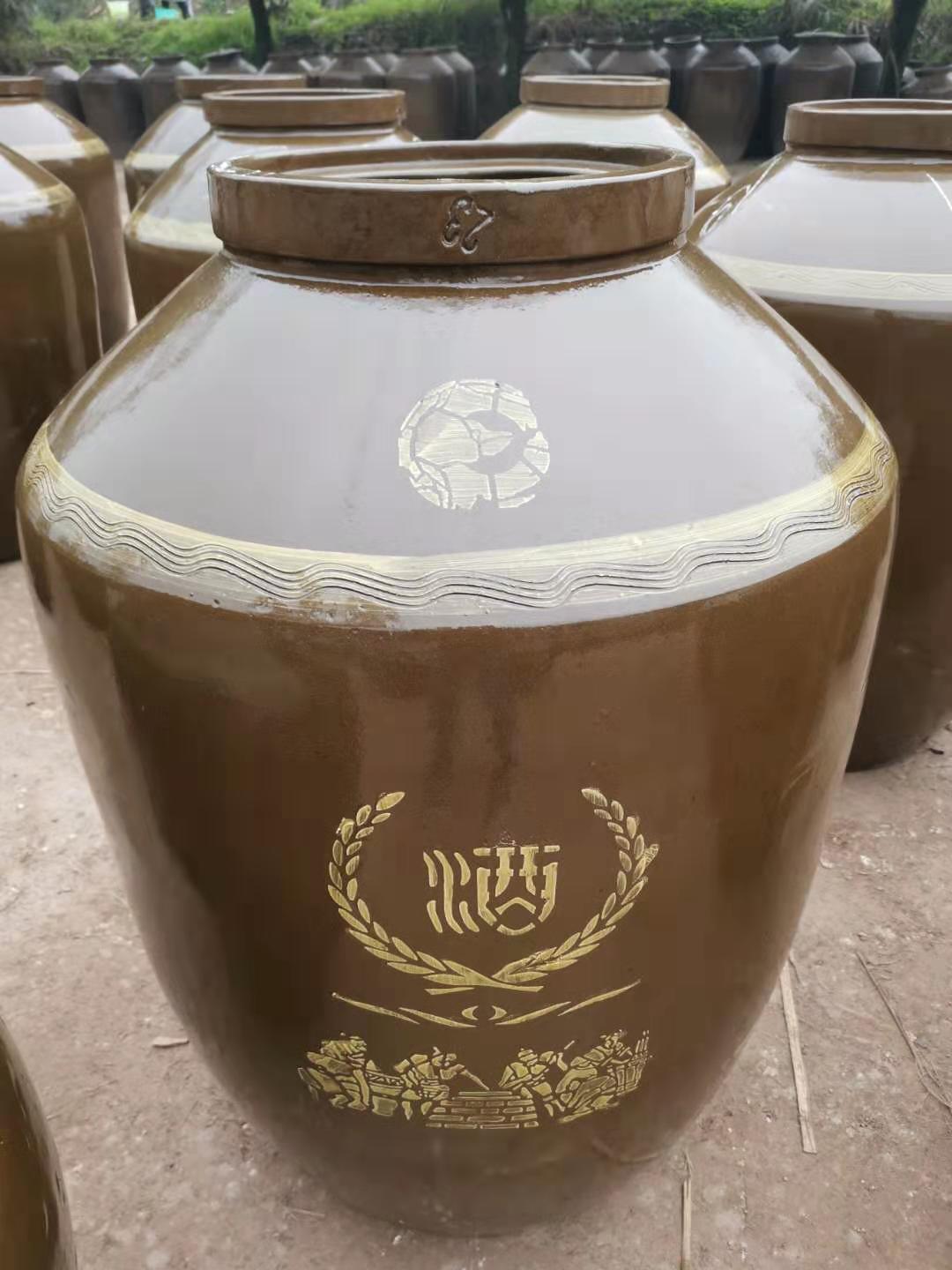 厂家直销50-500斤 黄釉土陶酒坛 酒坛酒缸出售 装酒坛子酿酒缸