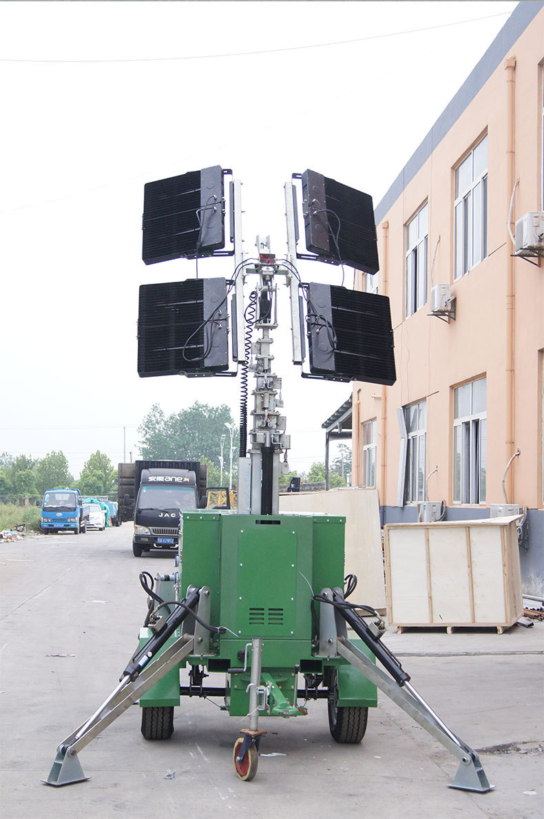 大型拖车式液压移动照明车路面施工抢险救灾应急灯塔车应急灯