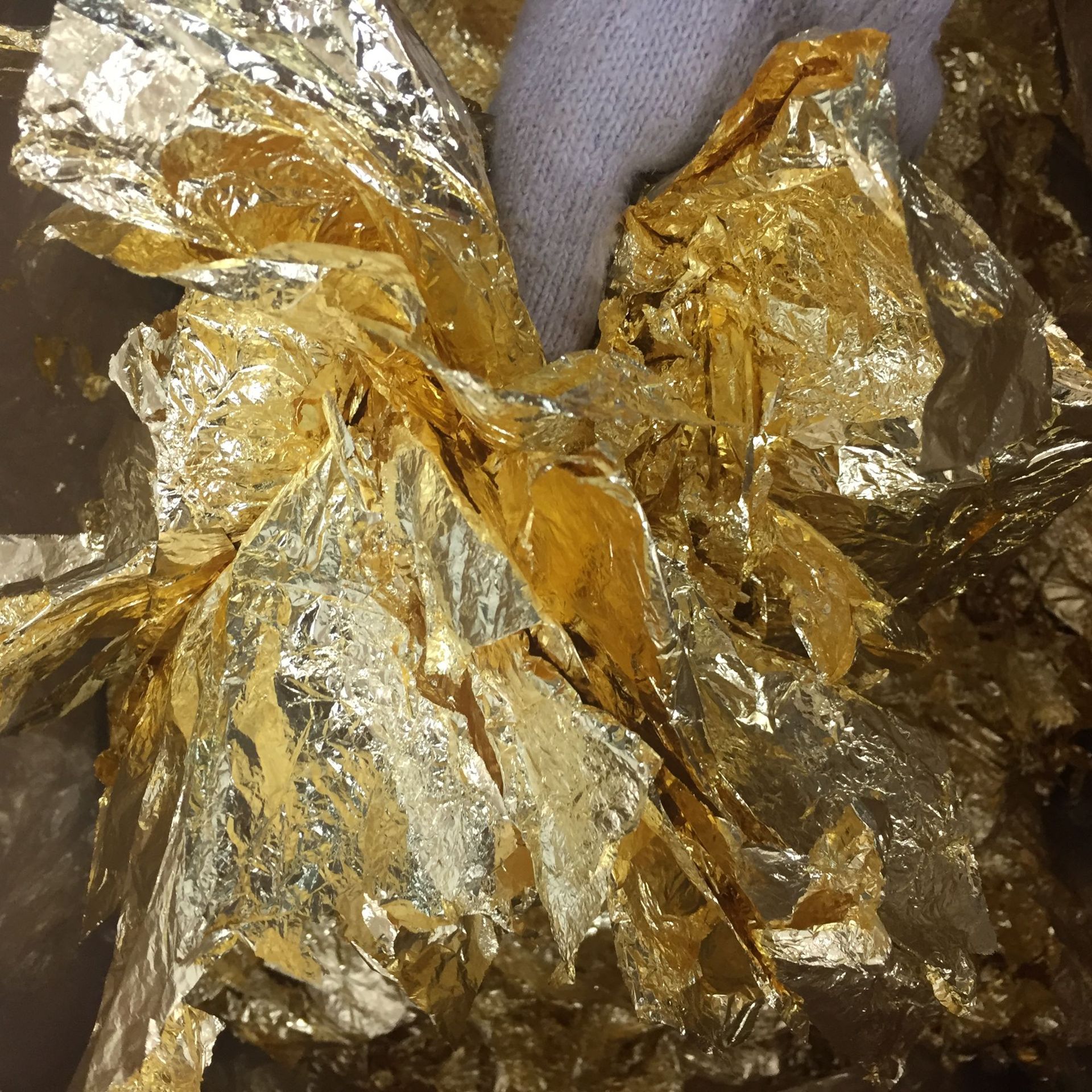 厂家直销大云金 仿金银箔碎铜箔纸蛋糕烘焙装饰碎金箔批发1kg起订