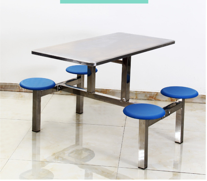 食堂餐桌椅_员工食堂餐桌椅厂家八人连体快餐学校学生食堂连体 - 阿里