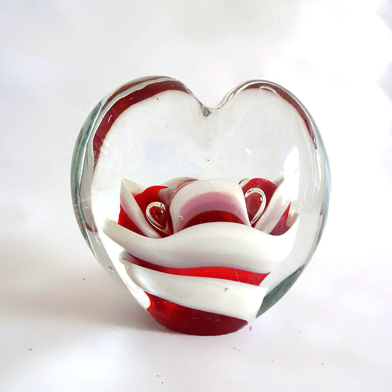 【工厂直供】淄博琉璃工艺品琉璃心摆件 玻璃爱心礼物