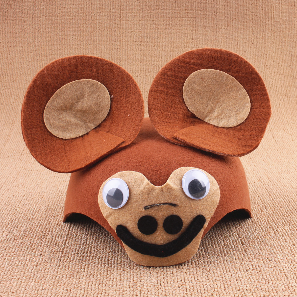 28g六一幼儿园表演聚会装扮cos道具不织布无纺布卡通动物帽子