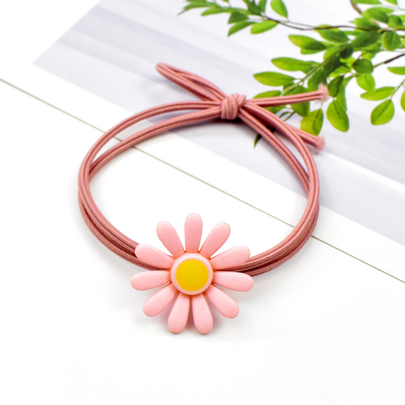 日韩网红少女小雏菊发绳爆款糖果色花朵皮套森女扎头发皮筋批发