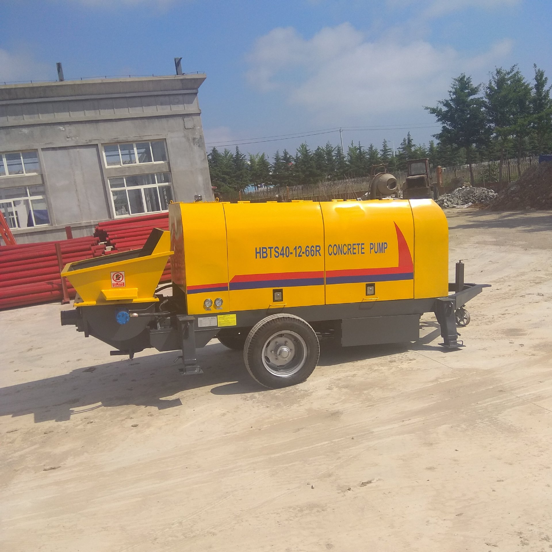 柴油机动力拖泵 40柴油泵 hbts40-9-66r混凝土输